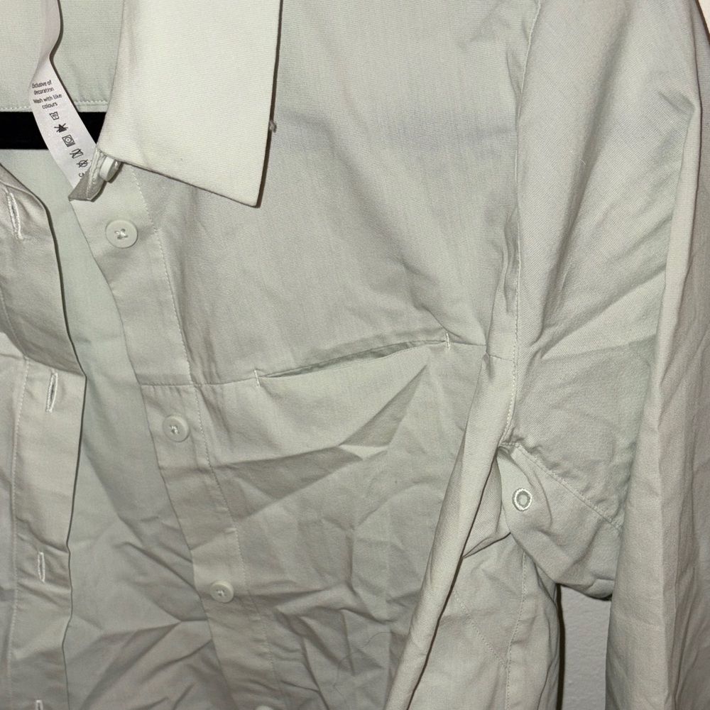 lululemon athletica Light Gray Button-Down Shirt - Picture 3 of 5